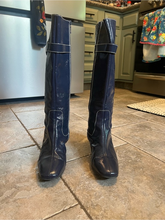 Boden Shoes - Boden Navy Knee-High Heeled Boots